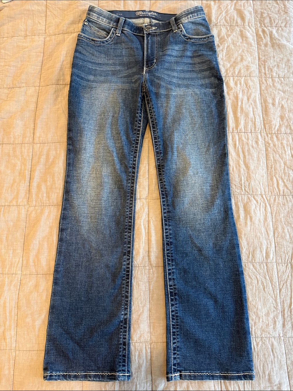 Wrangler Willow Women's Ultimate Riding Jeans - Dark Blue Wash